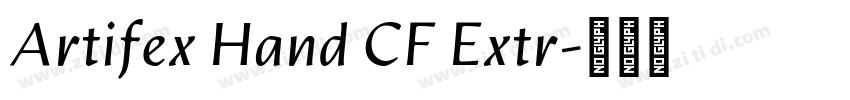 Artifex Hand CF Extr字体转换